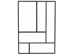 Divisória De Atelier Design Aluminio Termolacado 150X105 Cm, Preto - Artena