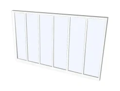 Divisória De Atelier Em Aluminio Termolacado Branco De 180X105 Cm - Bayview