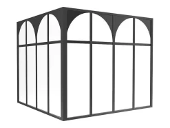 Divisória De Canto De Atelier Art Deco Aluminio Termolacado C120 X L120 X A105 Preto Cm - Arcadea