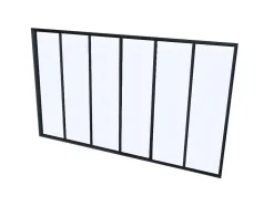 Divisória De Canto De Atelier Em Aluminio Termolacado C180 X L60 X A130 Cm Preto - Bayview