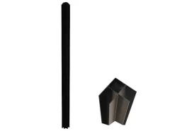 Divisória De Canto De Atelier Em Aluminio Termolacado C180 X L60 X A130 Cm Preto - Bayview