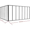 Divisória De Canto De Atelier Em Aluminio Termolacado C210 X L210 X A105 Cm Preto - Bayview