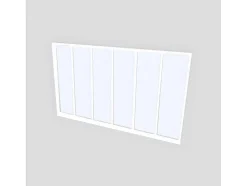 Divisória De Canto De Atelier Em Aluminio Termolacado C180 X L60 X A130 Cm Preto - Bayview