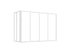 Divisória De Canto De Atelier Em Aluminio Termolacado C120 X L60 X A130 Cm Preto - Bayview