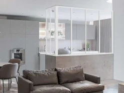 Divisória De Canto De Atelier Em Aluminio Termolacado C120 X L60 X A130 Cm Preto - Bayview