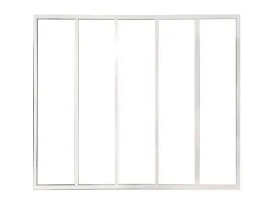 Divisória De Canto De Atelier Em Aluminio Termolacado C150 X L60 X A130 Cm Preto - Bayview
