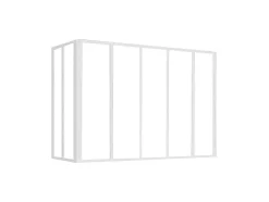 Divisória De Canto De Atelier Em Aluminio Termolacado C150 X L60 X A130 Cm Preto - Bayview