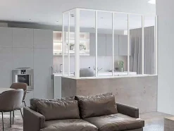 Divisória De Canto De Atelier Em Aluminio Termolacado C150 X L60 X A130 Cm Preto - Bayview