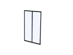 Divisória De Canto De Atelier Em Aluminio Termolacado C150 X L60 X A130 Cm Preto - Bayview