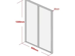 Divisória De Canto De Atelier Em Aluminio Termolacado C150 X L60 X A130 Cm Preto - Bayview
