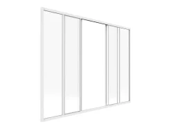 Divisória De Correr Aluminio Termolacado Branco 180X130 Cm - Ravena