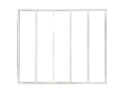 Divisória De Vidro Bayview Em Aluminio Termolacado Branco - 150X130 Cm