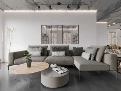 Divisória De Vidro Em Aluminio Termolacado 210 X 105 Cm Preto - Bayview