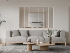 Divisória De Vidro Para Atelier Em Aluminio Termolacado 210X130 Cm Branco - Bayview