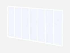 Divisória De Vidro Para Atelier Em Aluminio Termolacado 210X130 Cm Branco - Bayview