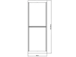 Divisória Em Aco Galvanizado L88 X A245 Cm Antracite Altura Ajustavel - Tirodi