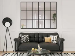 Divisória Estilo Estufa Aluminio Termolacado, 180X130 Cm, Preto - Oransa