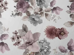 Drap De Dessus 100% Coton 1 Piece Blanc A Fleurs Pastels 220X240