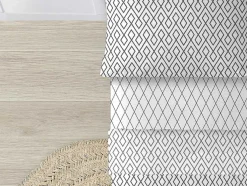 Drap De Dessus 100% Coton 1 Piece Gris A Motifs 155X240
