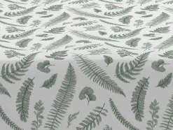 Drap Housse 100% Coton 1 Piece Blanc A Motifs Vegetaux 90X200