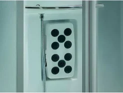 Duche Retangular Hidromassagem-Banho Turco Arthemis Em Acrilico Reforcado Com 12 Jatos De Massagem E Chuva Tropical