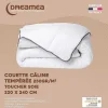 Edredão Caline Toque Seda 220 X 240 Cm 250 G/M Branco Vies Cinza - Biesya