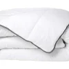 Edredão Caline Toque Seda 200 X 200 Cm 250 G/M Branco Vies Cinza - Biesya