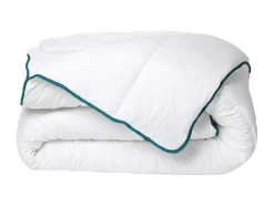 Edredão Quente Reciclado Da Dreamea Em Microfibra De 220 X 240 Cm - 350 G/M Com Borda Azul - Rosa