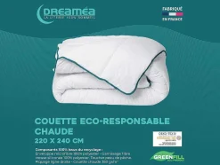 Edredão Quente Reciclado Da Dreamea Em Microfibra De 220 X 240 Cm - 350 G/M Com Borda Azul - Rosa