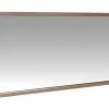 Espelho De Parede Rectangular Com Moldura De Madeira Folheada A Nogueira. 3035