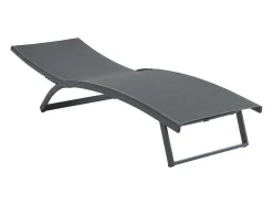 Espreguiçadeira Com Varias Posicoes Aluminio E Têxtileno Antracite - Saranda De Mylia