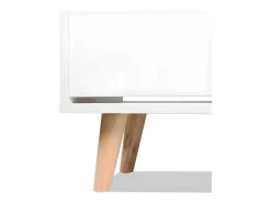 Estante Branca De 2 Prateleiras Com Pés Em Madeira De Pinho Da Nordic Design