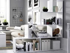 Estante Com 6 Compartimentos Disponivel Em Branco - Raja