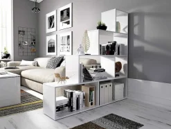 Estante Com 6 Compartimentos Disponivel Em Branco - Raja