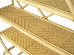 Estante Com 3 Prateleiras Em Rotim E Bambu Cor Natural - Setha