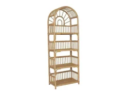 Estante Com 4 Prateleiras Em Rotim Cor Natural - Irisou
