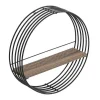 Estante De Parede Com 1 Prateleira Mdf E Metal C50 X L13 X A50 Cm Cor Preta - Moha