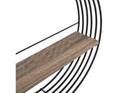 Estante De Parede Com 1 Prateleira Mdf E Metal C50 X L13 X A50 Cm Cor Preta - Moha