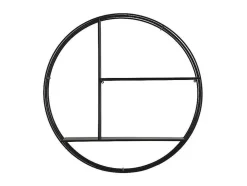 Estante De Parede Em Metal, 2 Prateleiras, Preto - Nacera