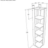 Estante Isotta, Branco, 34X34X161 Cm, Epikasa