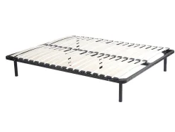 Estrado De Ripas Para Montar 140 X 190 Cm - 2 X 19 Ripas - Com Pe - Preto