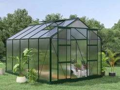 Estufa De Jardim Em Policarbonato De 9 M Corolle Ii Com Base - Verde
