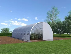 Estufa Estilo Tunel Com Estrutura Em Aco E Porta 24 M , C300 X L800 X A200 Cm - Alocasia