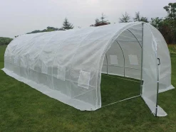 Estufa Estilo Tunel Com Estrutura Em Aco E Porta 24 M , C300 X L800 X A200 Cm - Alocasia
