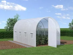 Estufa Tunel Com Estrutura Em Aco Galvanizado E Porta De 9 M , C450 X L200 X A200 Cm - Alocasia