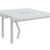 Extensao Para Mesa De Escritório De 2 Péssoas Branco C120 Cm - Downtown