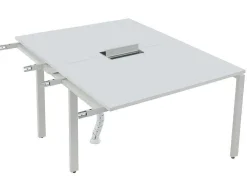 Extensao Para Mesa De Escritório De 2 Péssoas Branco C120 Cm - Downtown