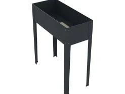 Floreira Com Pernas Em Aco Cinza De C70 X L30 X A80 Cm - Ygos