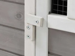 Galinheiro De Madeira Com Poedouro, Para 2 Galinhas, C106 X L64 X A71 Cm Branco E Cinza - Anser