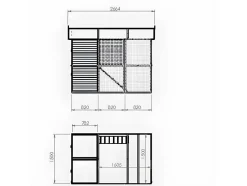 Galinheiro Em Madeira Com Cerca Para 10 Galinhas C. 266 X L. 174 X A. 205 Cm Natural - Feras